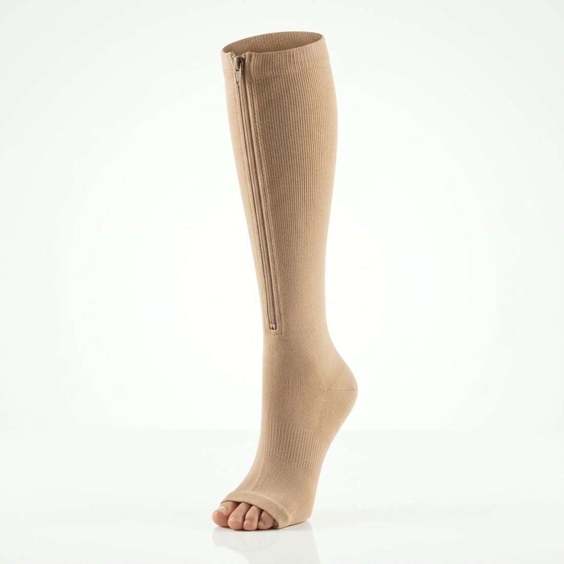Zip Sox компресионен чорап с цип и отворени пръсти